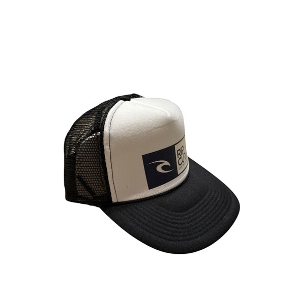 Rip Curl Classic Trucker Snapback Hat Black Original Logo Mesh Back Otto Cap 2 - Picture 2 of 8